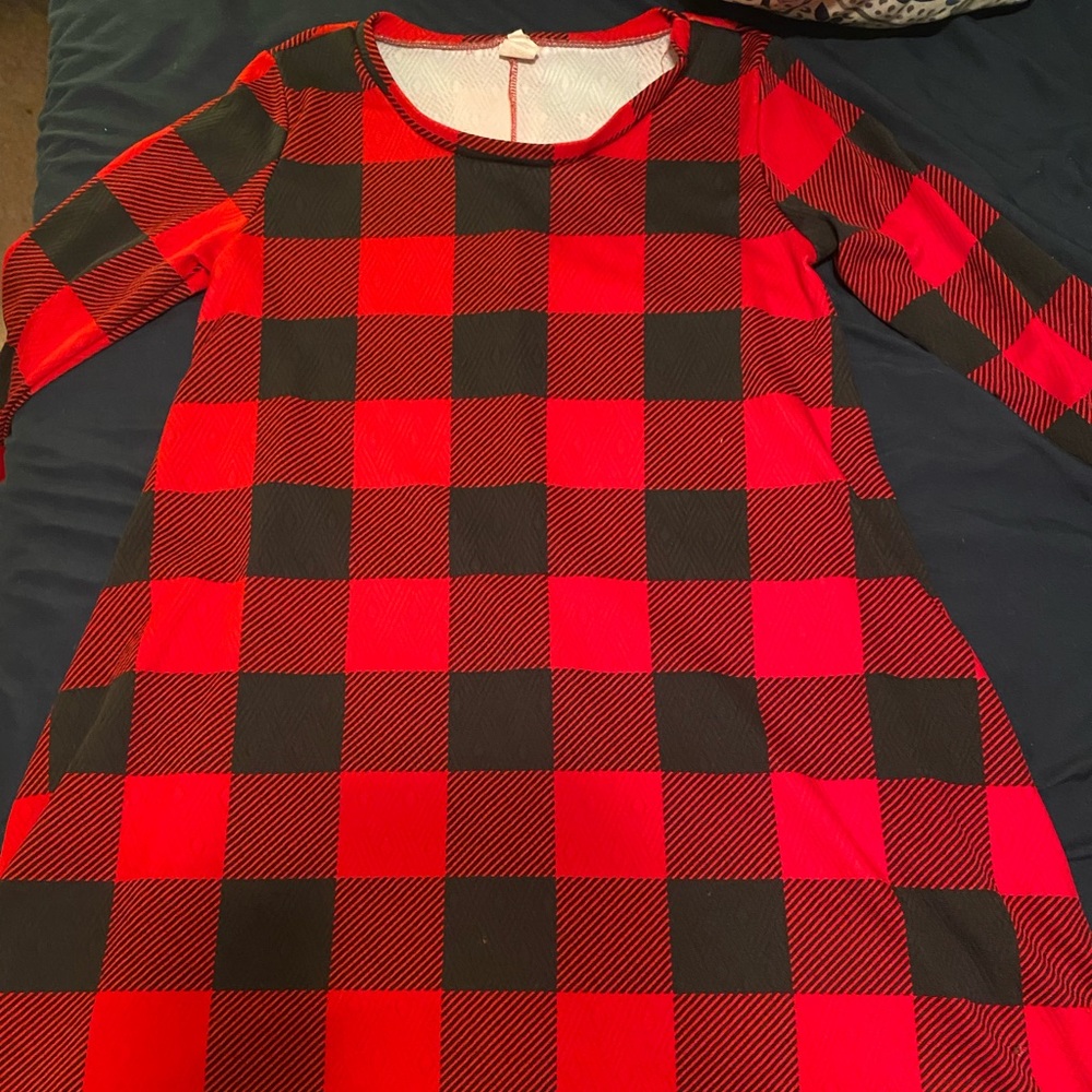 Plaid boutique dress size small